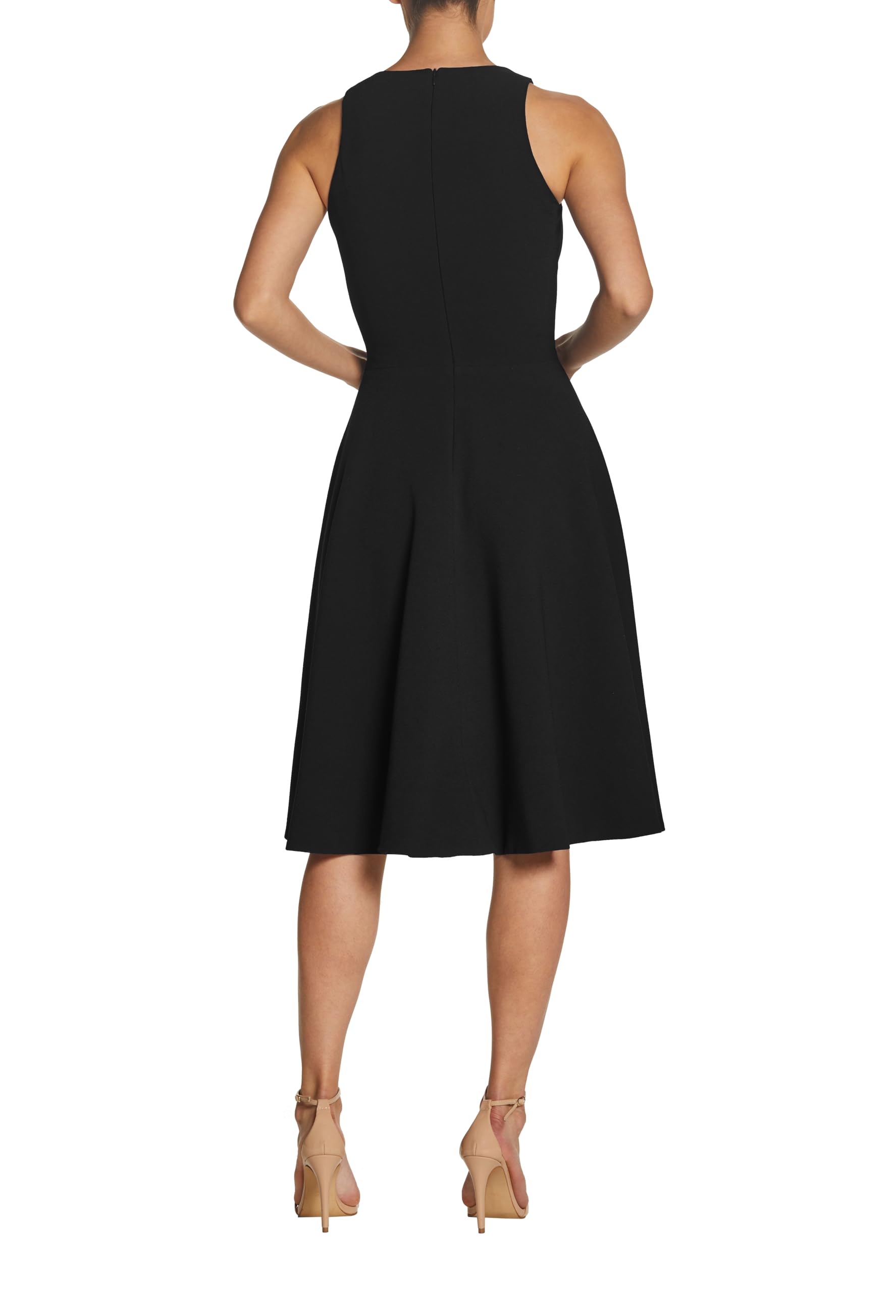 Dress the Population Women's Catalina Solid Sleeveless Fit & Flare Midi Dress - Image 4