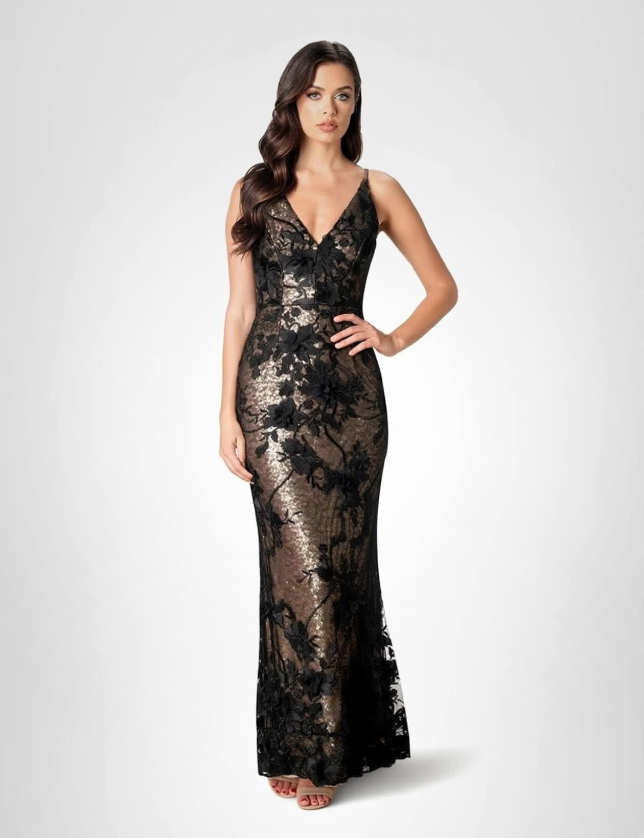 Dress The Population Women's Sharon Bodycon Maxi Dress - Image 5