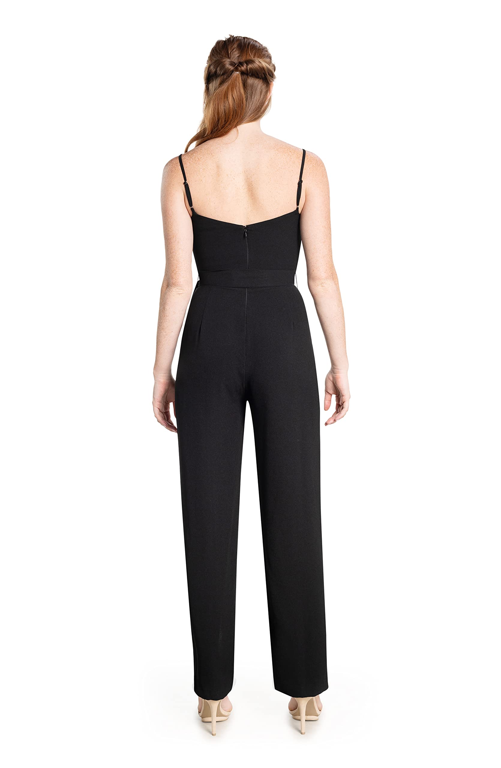 Dress the Population Women's Stevie V-neck Crepe Jumpsuit - Image 3