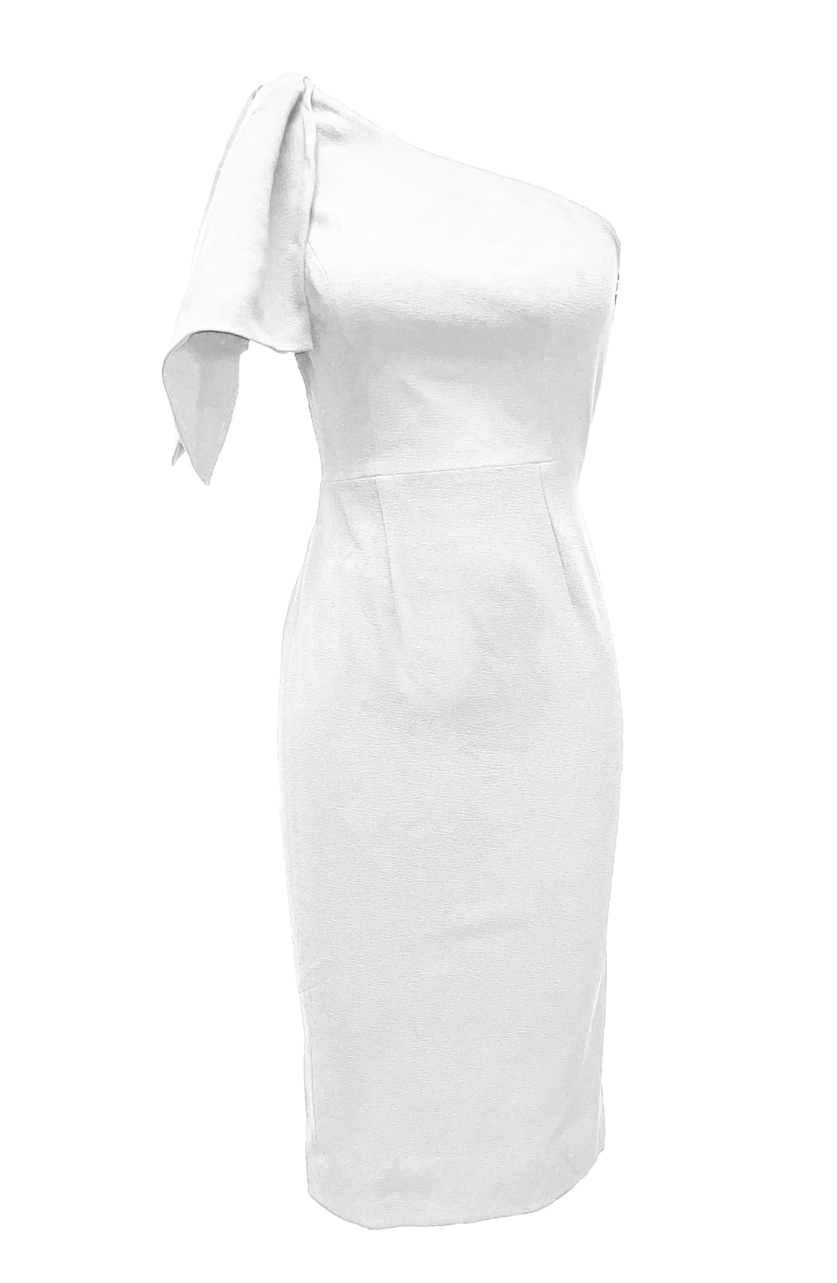 Dress the Population Womens Tiffany One Shoulder Bow Detail Midi Sheath Dress - Image 4